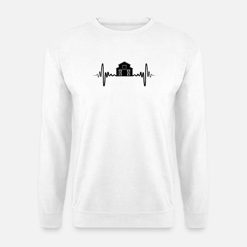 Bauernhof Kardiogramm - Unisex Pullover - Weiß