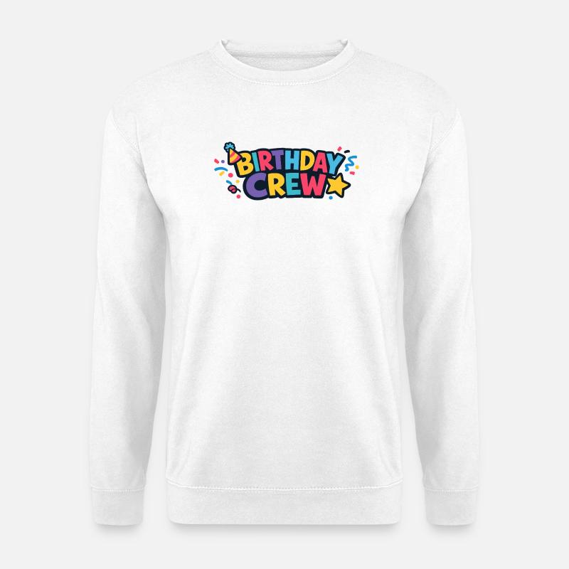 Birthday Crew Farbexplosion - Unisex Pullover - Weiß