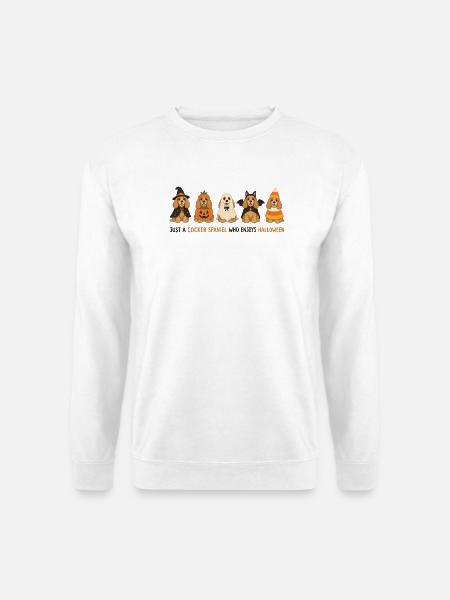Cocker Spaniel Halloween-Crew - Unisex Pullover - Weiß