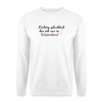 Westerland Sylt - Unisex Pullover - Weiß - Vorne - Alina (178cm) & Michal (187cm)