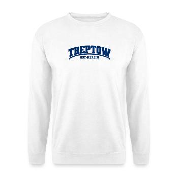 Treptow - Ost-Berlin - Bezirk - Deutschland - Unisex Pullover - Weiß - Vorne - Alina (178cm) & Michal (187cm)