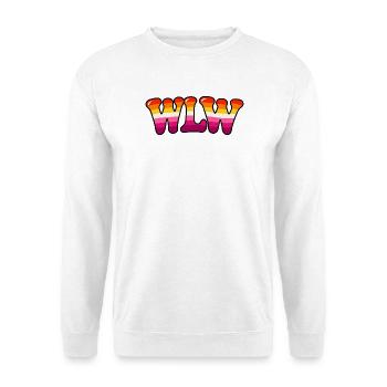 WLW Lesbian Pride Rainbow – LGBTQ+  - Unisex Pullover - Weiß - Vorne - Alina (178cm) & Michal (187cm)