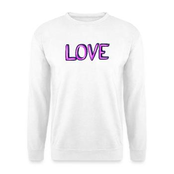 Neon-Liebe Design - Unisex Pullover - Weiß - Vorne - Alina (178cm) & Michal (187cm)