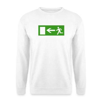 Der Abhauende  - Unisex Pullover - Weiß - Vorne - Alina (178cm) & Michal (187cm)