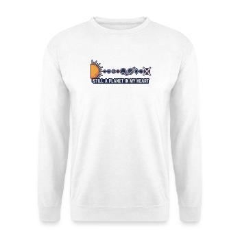 Pluto zählt immer noch – Sonnensystem-Humor - Unisex Pullover - Weiß - Vorne - Alina (178cm) & Michal (187cm)