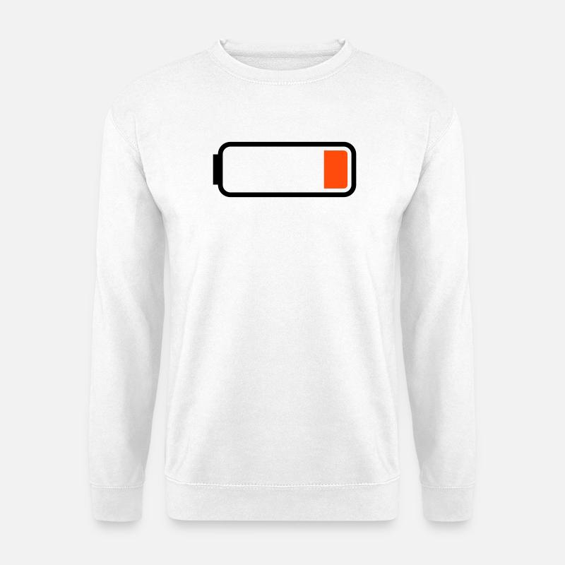 Batterie leer - Unisex Pullover - Weiß