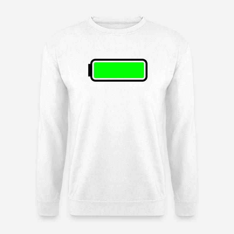 Batterie voll - Unisex Pullover - Weiß