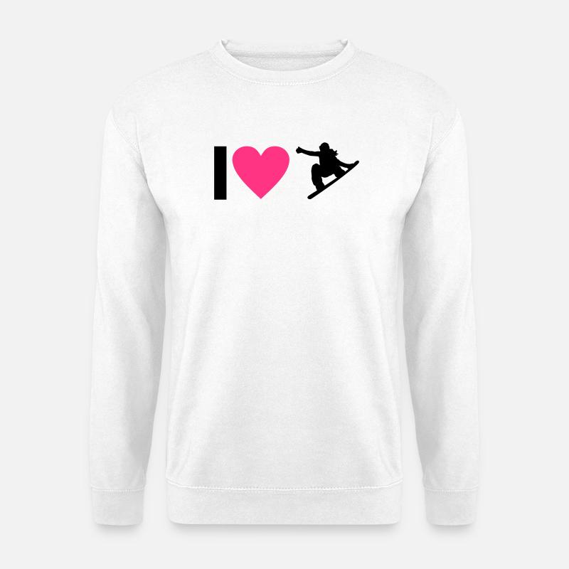 Snowboard - Unisex Pullover - Weiß