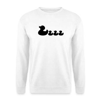 Mutter Ente & Entlein – Lustiges Entenmotiv - Unisex Pullover - Weiß - Vorne