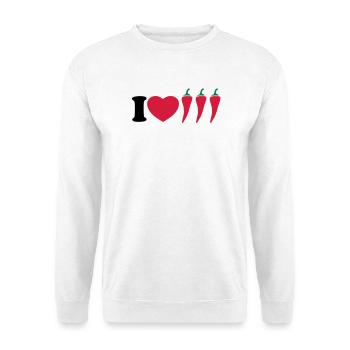 I love chilli - Unisex Sweatshirt - white - Front