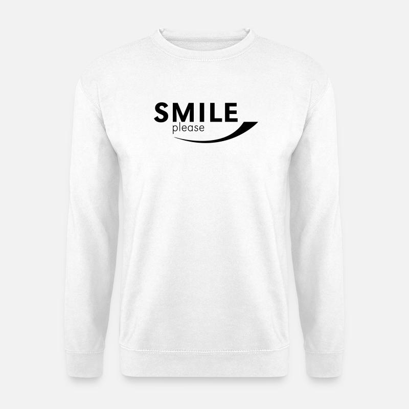 Smile please - Unisex Pullover - Weiß