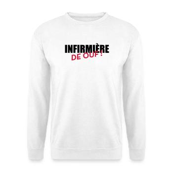 Infirmière / Infirmier / Hôpital / Médecine / - Sweat-shirt Unisexe - blanc - Devant
