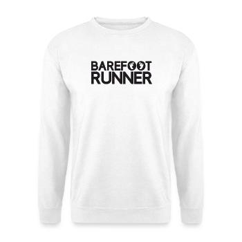 Coureur aux pieds nus - Sweat-shirt Unisexe - blanc - Devant