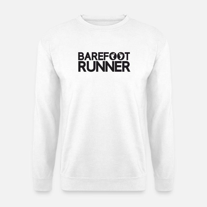 Barefoot Runner - Unisex Sweatshirt - white