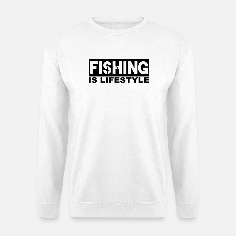 Fishing is lifestyle - Unisex Sweatshirt - white