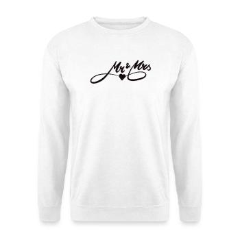 Romantisches Liebesdesign mit Herzmotiv - Unisex Pullover - Weiß - Vorne