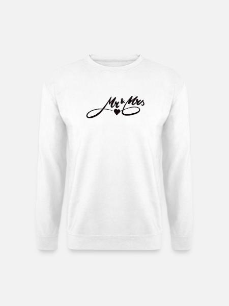 Romantisches Liebesdesign mit Herzmotiv - Unisex Pullover - Weiß