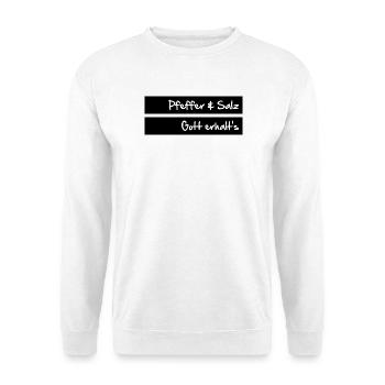Pfeffer und Salz - Gott erhalt's - Unisex Pullover - Weiß - Vorne
