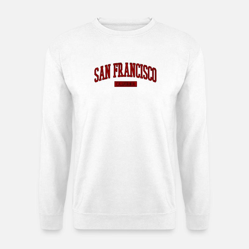 San Francisco Retro Schriftzug - Unisex Pullover - Weiß