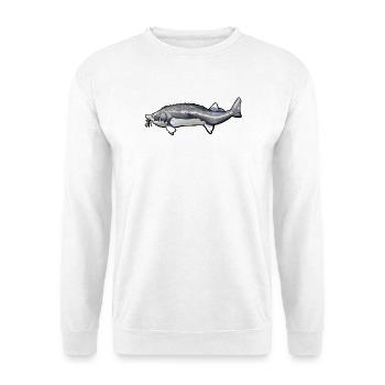 Schwanzmuster von gewühltem Kelfisch - Unisex Pullover - Weiß - Vorne