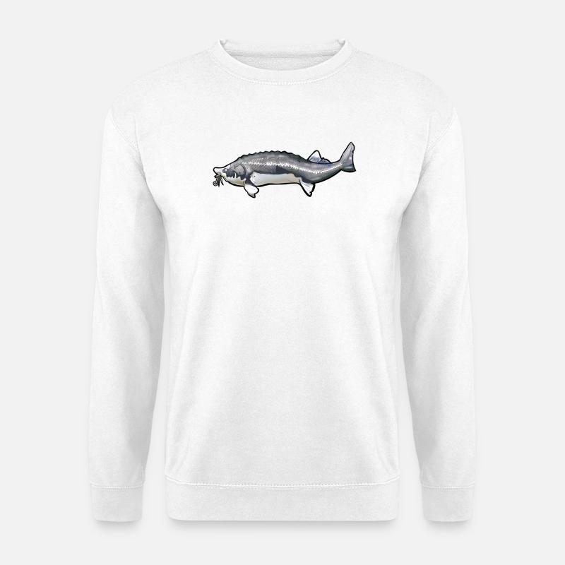 Motif de queue de kelfish arraché - Sweat-shirt Unisexe - blanc