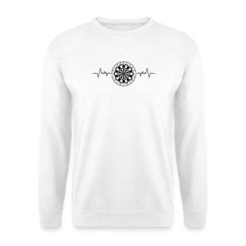 Dartboard heartbeat game / dartboard heart rate game - Unisex Sweatshirt - white - Front