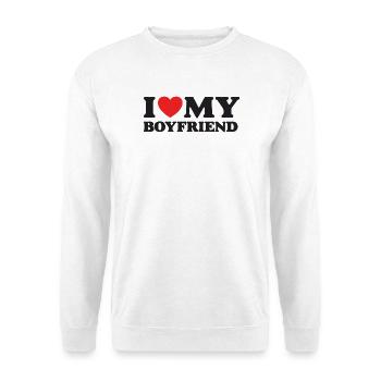 J’aime mon petit ami - Sweat-shirt Unisexe - blanc - Devant