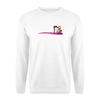 Harpiste sur vague | Musicien sur la vague - Sweat-shirt Unisexe - blanc - Devant
