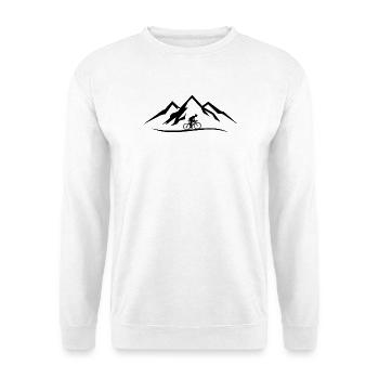 Vélo Montagnes Vélo de montagne Alpinisme - Sweat-shirt Unisexe - blanc - Devant