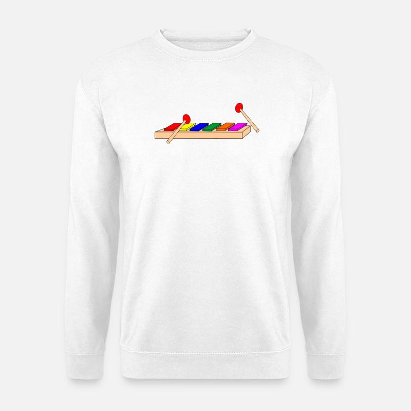 Trommeldreieck oder Tonxylophon - Unisex Pullover - Weiß