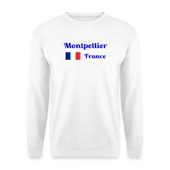 Montpellier, France- Stylish prints - Unisex Sweatshirt - white - Front