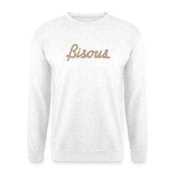 Küsse – Ein süßes Wort zum Ertragen - Unisex Pullover - Weiß - Vorne