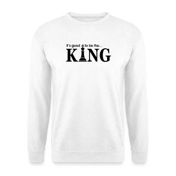 Spiel Schach Schachbrett König Zitat Humor - Unisex Pullover - Weiß - Vorne