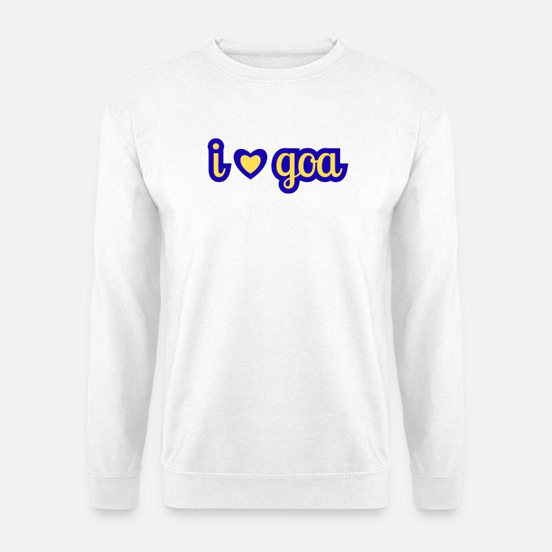 Ich liebe Goa Herz-Design - Unisex Pullover - Weiß