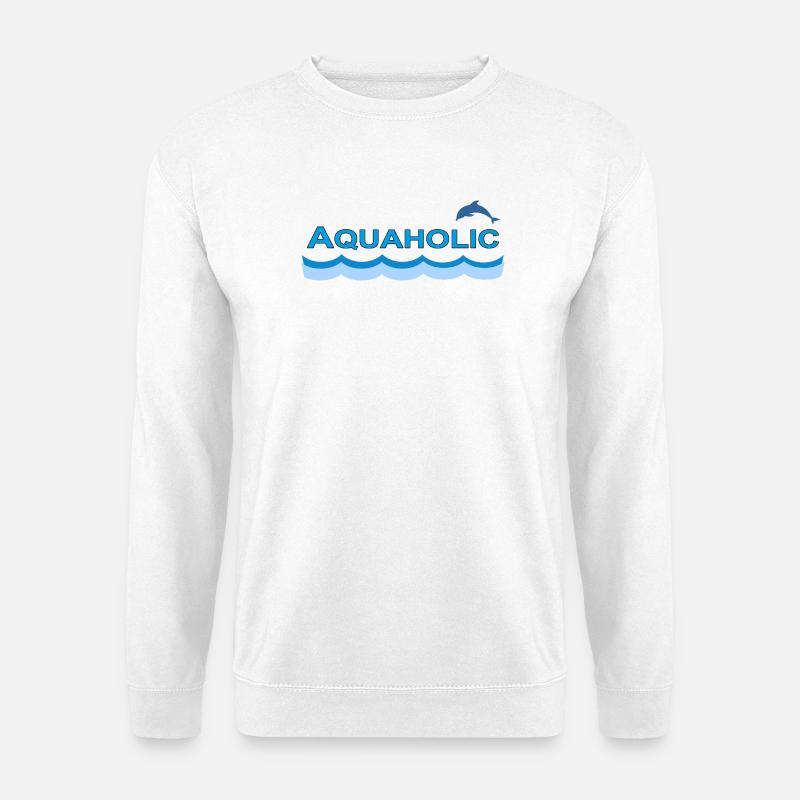 AQUAHOLIC - Unisex Pullover - Weiß