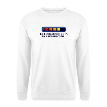 Eskalations Shirt Nerd Geek Español - Unisex Pullover - Weiß - Vorne