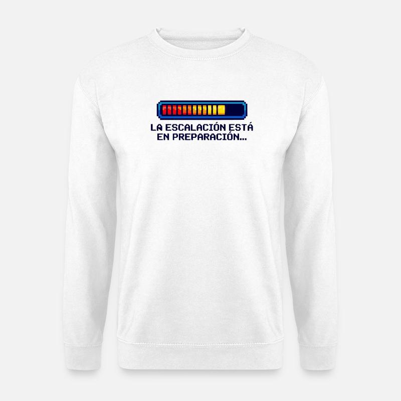 Eskalations Shirt Nerd Geek Español - Unisex Pullover - Weiß