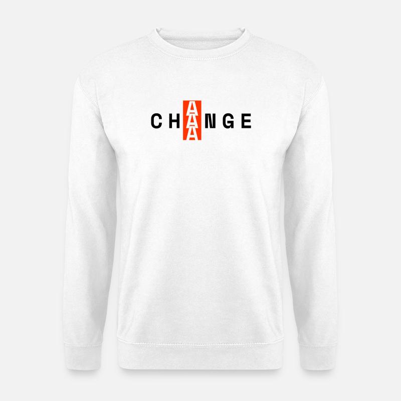 CHANGE – Minimal Design - Unisex Pullover - Weiß