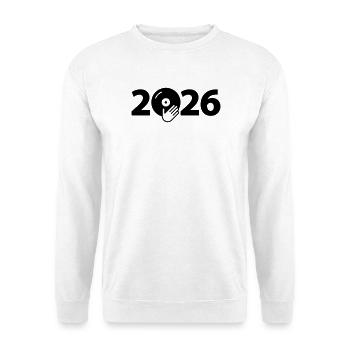 Fête de disques vinyles DJ de musique 2026 - Sweat-shirt Unisexe - blanc - Devant