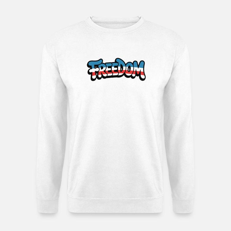 Freedom Typography Statement Design - Unisex Sweatshirt - white