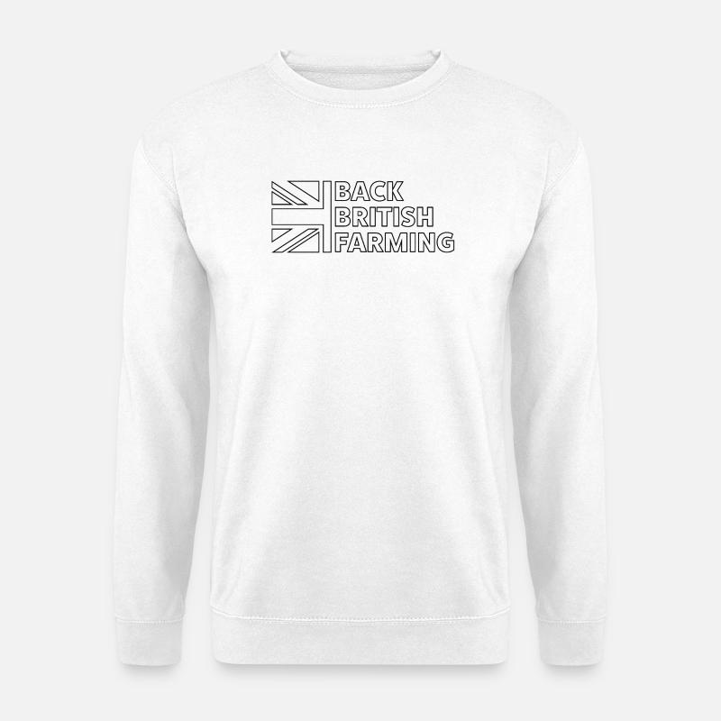 Rückseite des britischen Landwirtschaftslogos - Unisex Pullover - Weiß