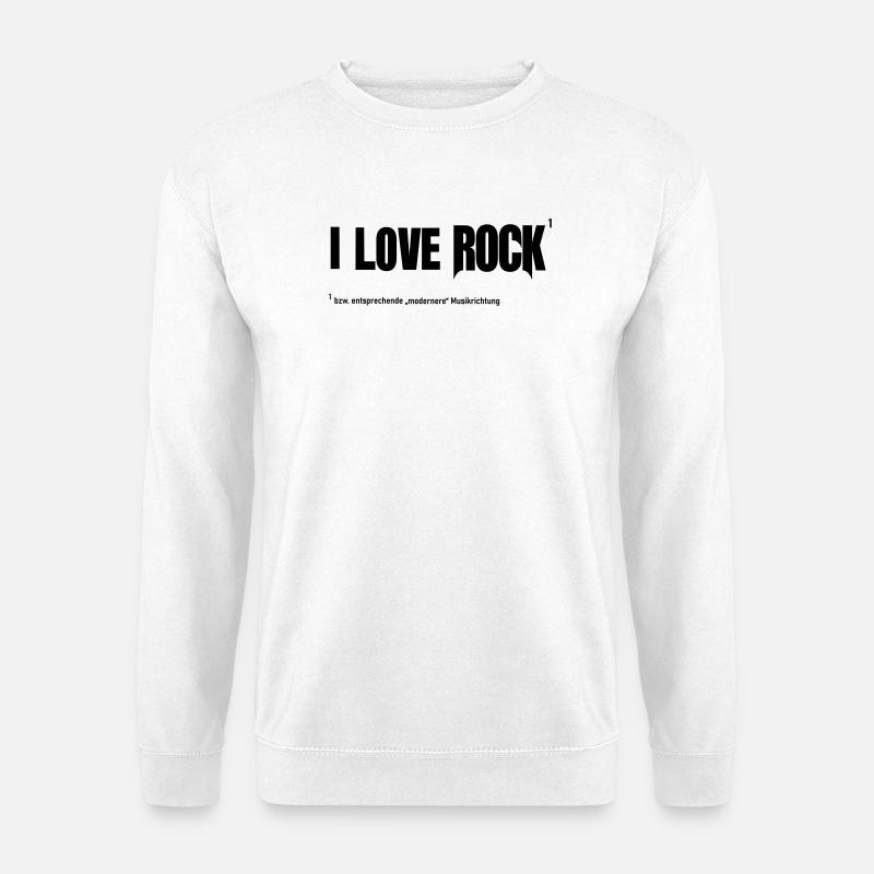 I Love Rock - Unisex Pullover - Weiß