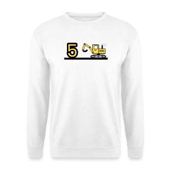 Excavatrice - Sweat-shirt Unisexe - blanc - Devant