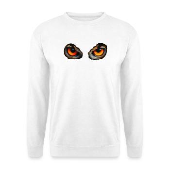 eulen augen 2, vögel - Unisex Pullover - Weiß - Vorne