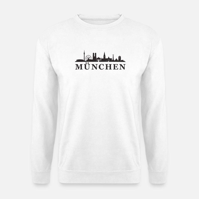 München Skyline Silhouette - Unisex Pullover - Weiß