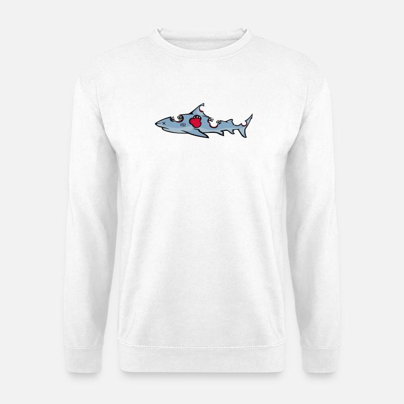 requin - Sweat-shirt Unisexe - blanc