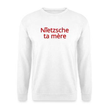 Nietzsche ta mère Rouge - Sweat-shirt Unisexe - blanc - Devant