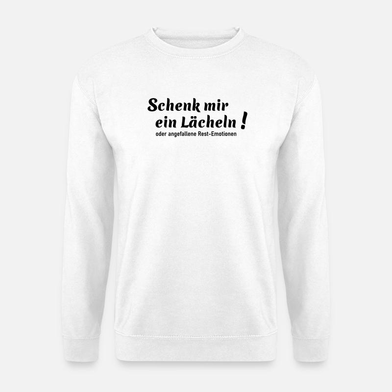 Schenk mir ein Lächeln - Unisex Pullover - Weiß