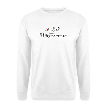 Herzlich Willkommen - Unisex Pullover - Weiß - Vorne