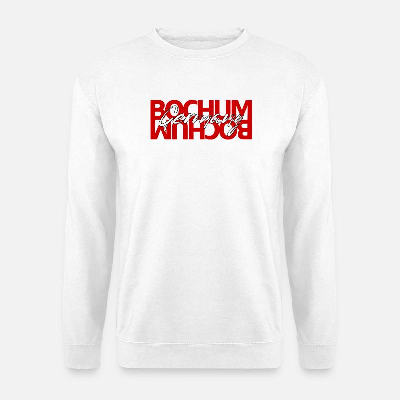 Bochum Germany Script Overlay - Unisex Sweatshirt - white